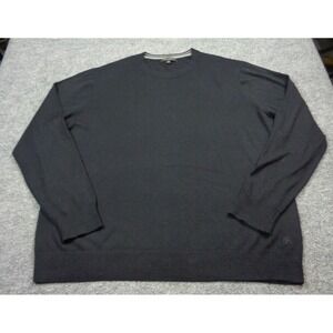 Banana Republic Sweater Mens 2XL Black 100% Merino Wool Crewneck Pullover
